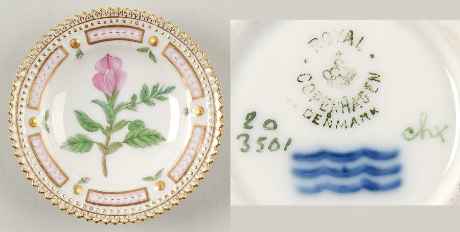 Flora Danica (1790 To 1960) Butter Pat