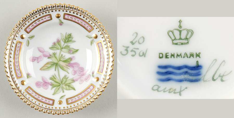 Flora Danica (1790 To 1960) Butter Pat