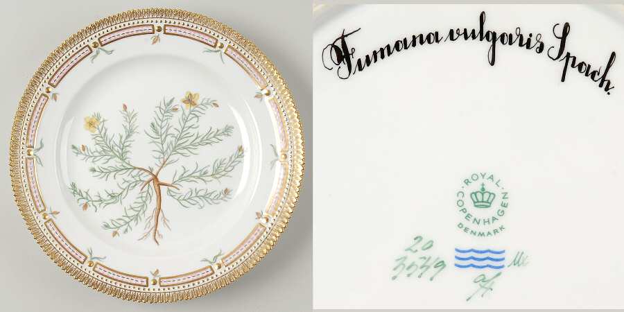 Flora Danica (1790 To 1960) Dinner Plate-Fumana vulgaris Spach