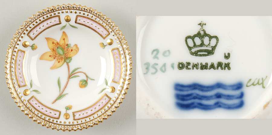 Flora Danica (1790 To 1960) Butter Pat