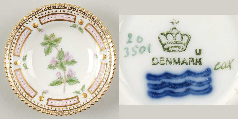 Flora Danica (1790 To 1960) Butter Pat