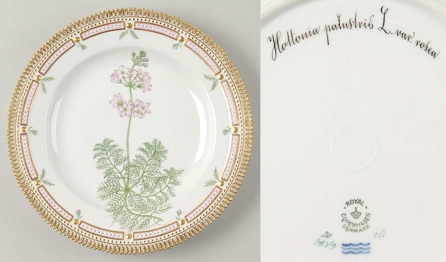 Flora Danica (1790 To 1960) Dinner Plate-Hottonia palustris L var rosea