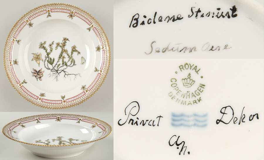 Flora Danica (1790 To 1960) Rim Soup Bowl-Biolene Stesiust