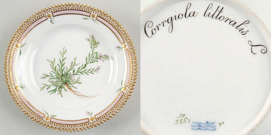 Flora Danica (1790 To 1960) Dessert/Pie Plate-Corrigiola littoralis L