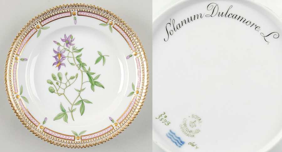 Flora Danica (1790 To 1960) Salad Plate-Solanum Dulcamara L