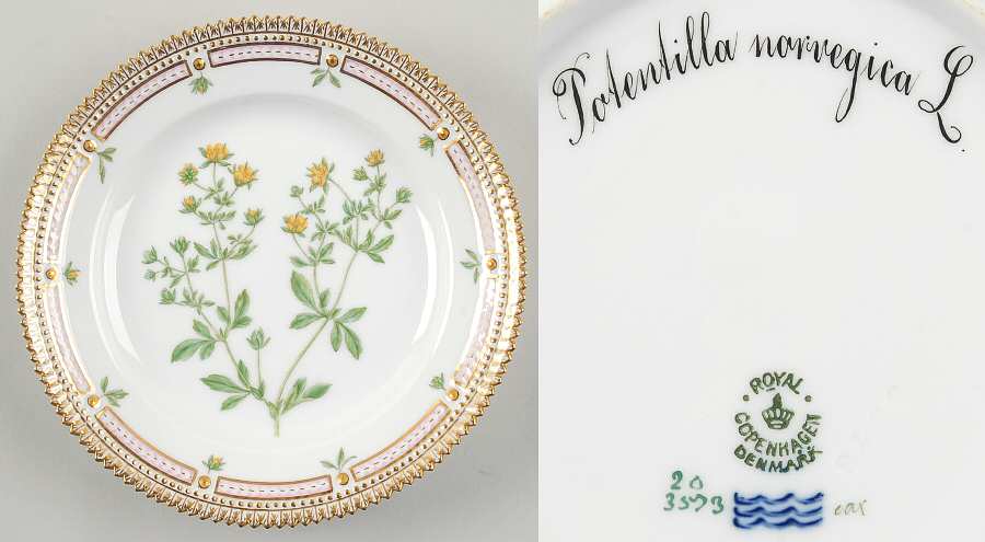 Flora Danica (1790 To 1960) Salad Plate-Potentilla norvegica L