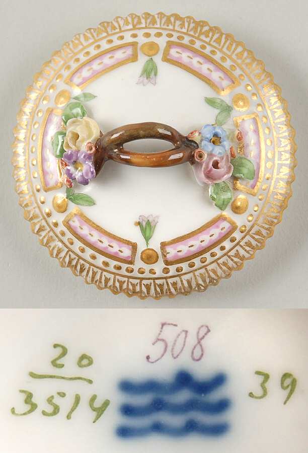 Flora Danica (1790 To 1960) Round Custard Lid-No Decal