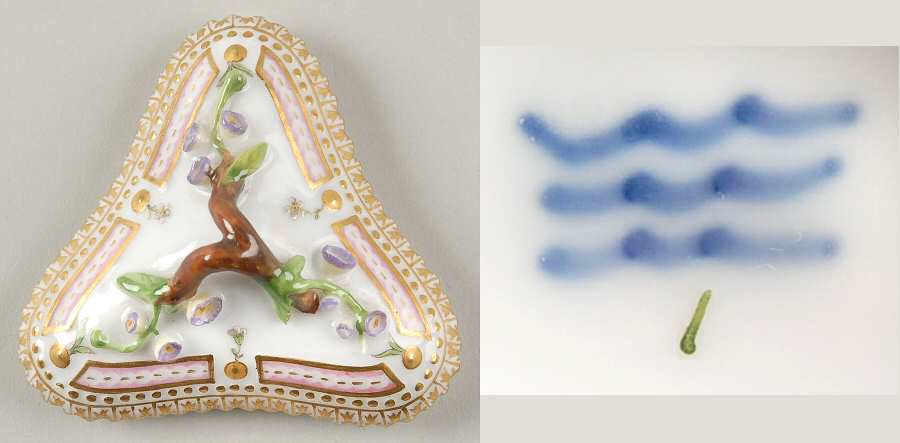 Flora Danica (1790 To 1960) Lid for Triangular Custard Cup-No Decal
