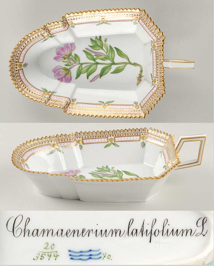Flora Danica (1790 To 1960) 8" Pickle/Accent Dish-Chamaenerium latifolium L