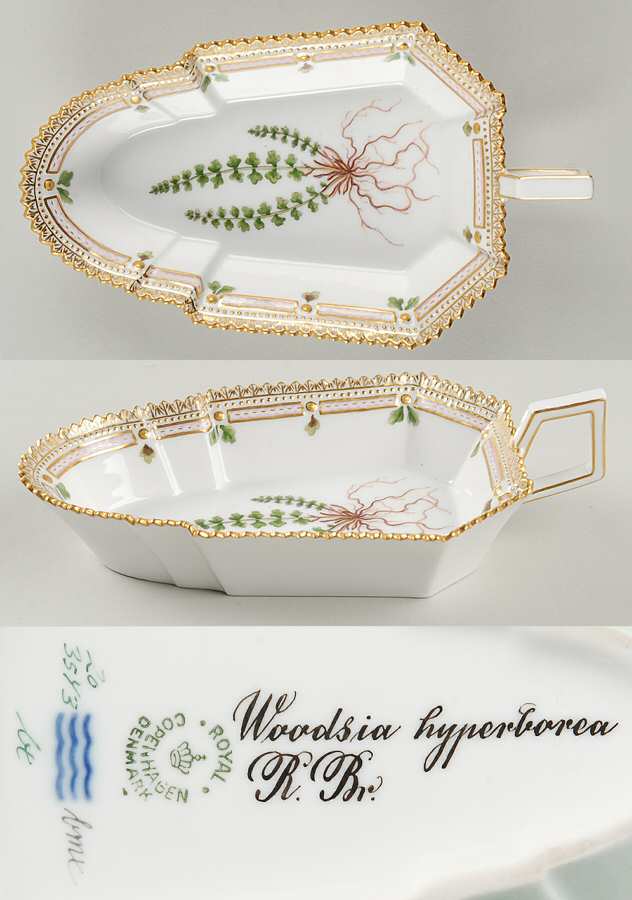 Flora Danica (1790 To 1960) 7" Pickle/Accent Dish-Woodsia hyperborea R Br