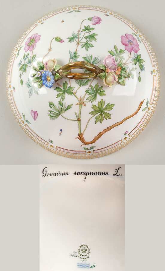 Flora Danica (1790 To 1960) Lid for Round Vegetable-Galeopsis Galeobdolon