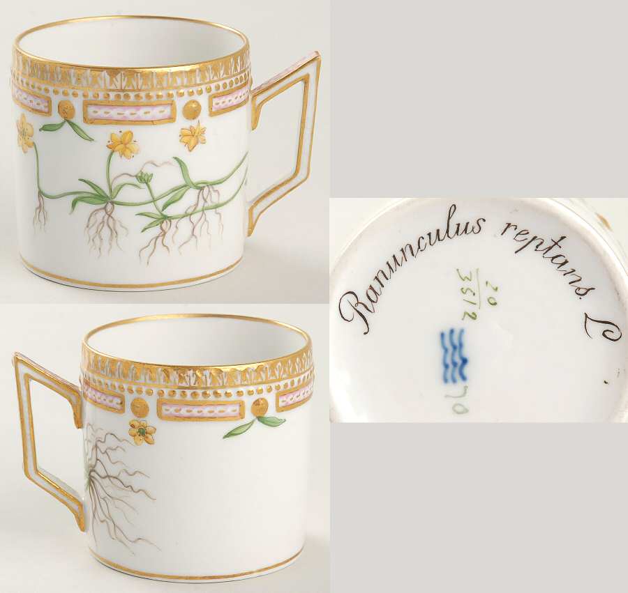 Flora Danica (1790 To 1960) Chocolate Cup-Ranunculus reptans L