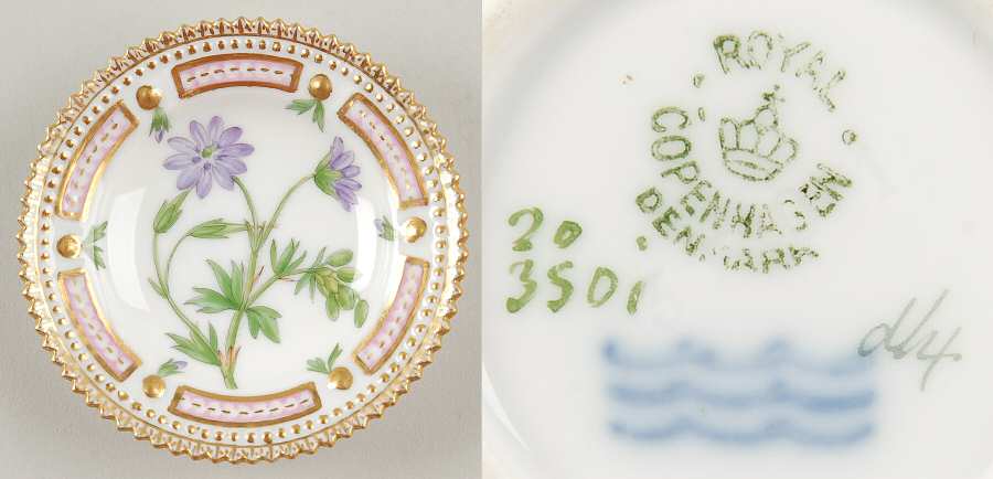 Flora Danica (1790 To 1960) Butter Pat