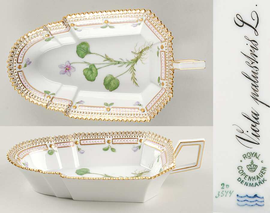 Flora Danica (1790 To 1960) 8" Pickle/Accent Dish-Viola palustris L
