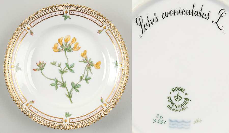 Flora Danica (1790 To 1960) Dessert/Pie Plate-Lotus corniculatus L
