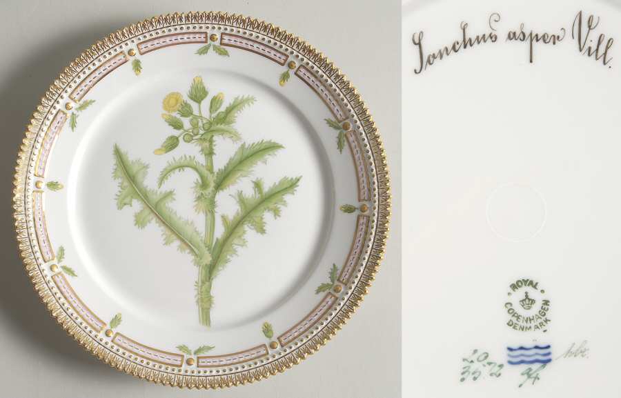 Flora Danica (1790 To 1960) Luncheon Plate-Lonchus asper Vill