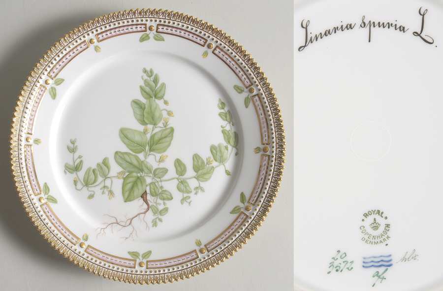 Flora Danica (1790 To 1960) Luncheon Plate-Linaria spuria L