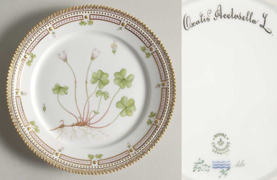 Flora Danica (1790 To 1960) Luncheon Plate-Oxalis Acetosella L