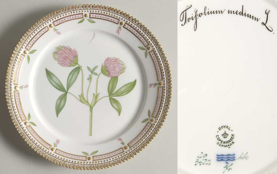 Flora Danica (1790 To 1960) Luncheon Plate-Trifolium medium L