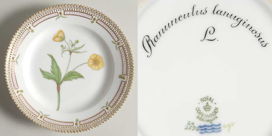 Flora Danica (1790 To 1960) Salad Plate-Ranunculus lanuginosus L