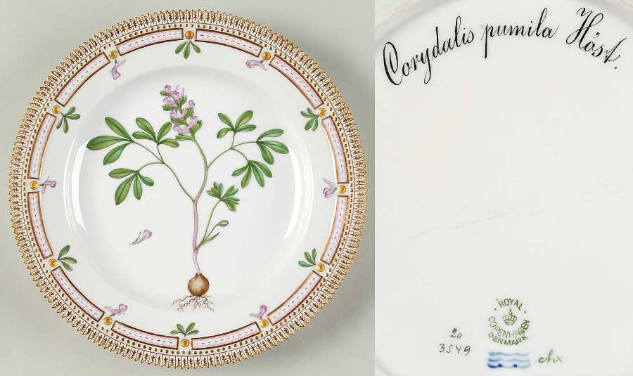 Flora Danica (1790 To 1960) Dinner Plate-Corydalis pumila Host