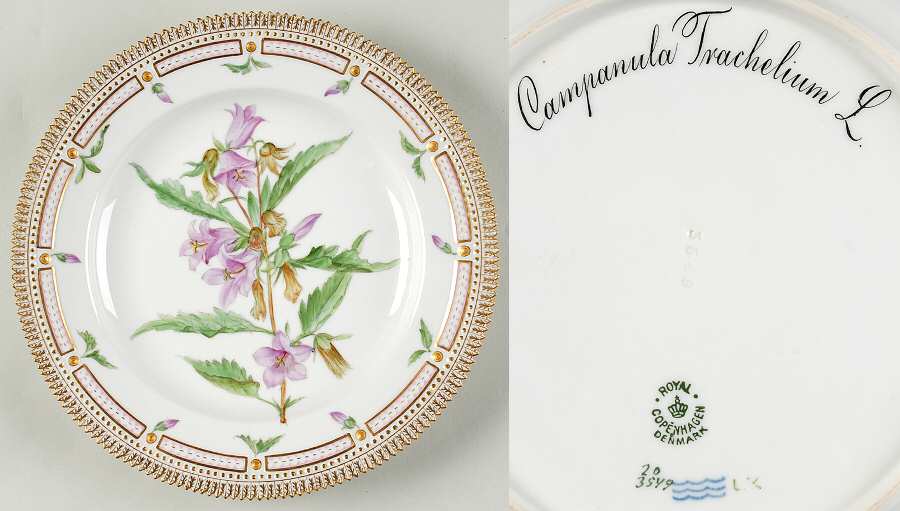 Flora Danica (1790 To 1960) Dinner Plate-Campanula Trachelium L