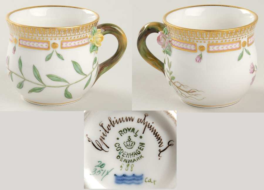 Flora Danica (1790 To 1960) Round Custard Cup-Epilobium alpinum L