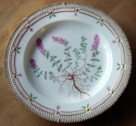 Flora Danica (1790 To 1960) Dinner Plate-Thymus Chamaedrys