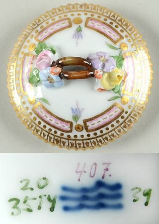 Flora Danica (1790 To 1960) Round Custard Lid-No Decal
