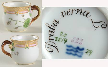 Flora Danica (1790 To 1960) Round Custard Cup-Drava verna