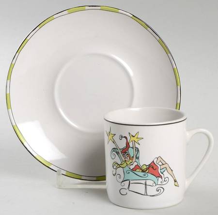Santa Baby Flat Demitasse Cup & Saucer Set
