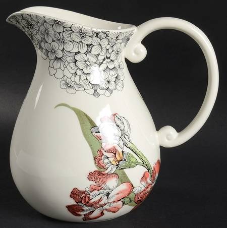 Edie Rose Hydrangea Collection 88 Oz Pitcher