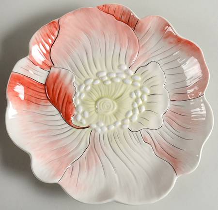 Edie Rose Hydrangea Collection Sculpted Canape Plate