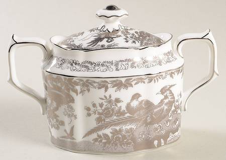 Platinum Aves Sugar Bowl & Lid