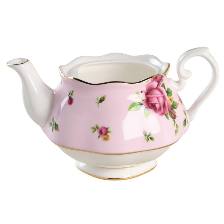 New Country Roses Pink Individual Teapot with Cup Teapot No Lid