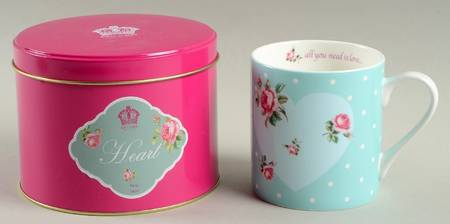 New Country Roses White Mug in a Tin Gift Box