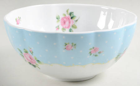 New Country Roses White 8" Mixing Bowl