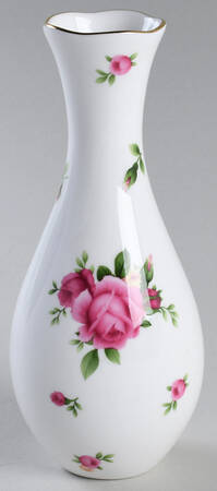 New Country Roses White Bud Vase