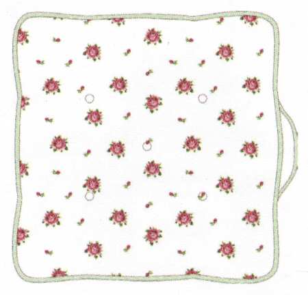 New Country Roses White Chair Pad/Cushion