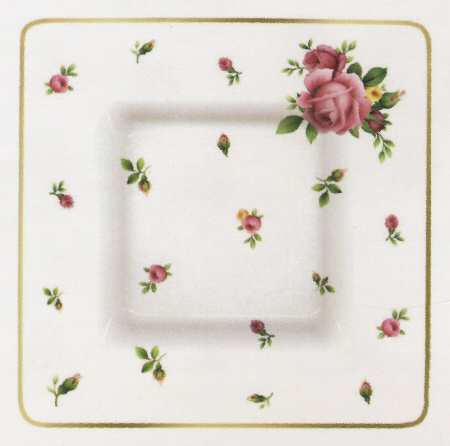 New Country Roses White 5" Trinket Tray