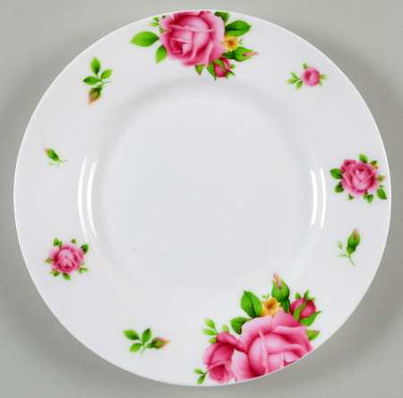 New Country Roses White Bread & Butter Plate