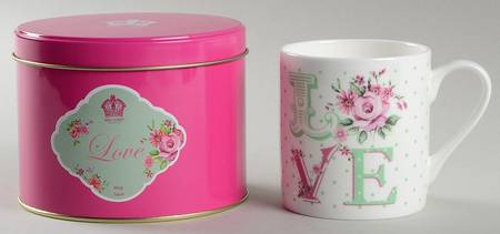 New Country Roses White Mug in a Tin Gift Box
