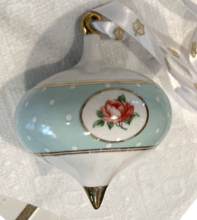 Polka Rose Ornament