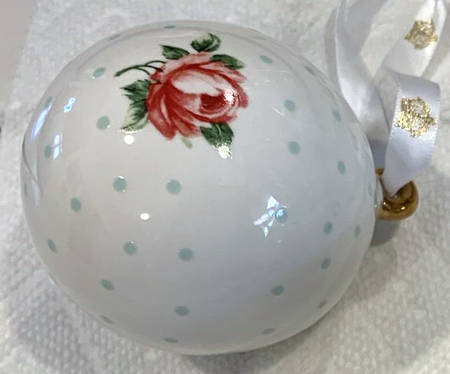 Polka Rose Ornament