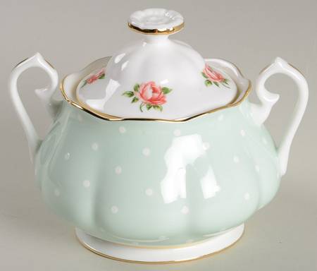 Polka Rose Sugar Bowl & Lid