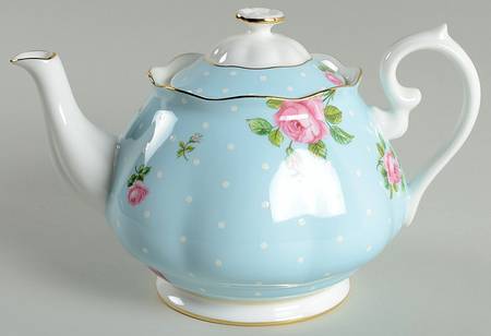 Polka Rose Teapot & Lid