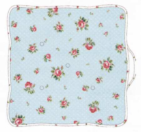 Polka Rose Chair Pad/Cushion