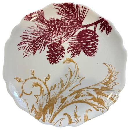Holiday Scroll Accent Salad Plate