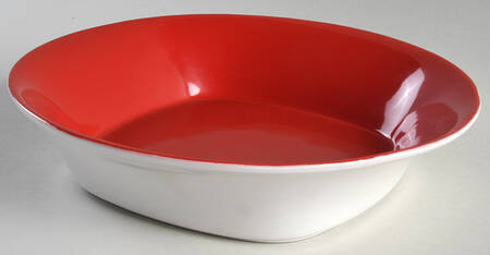Round and Square Red 9" Soup/Pasta Bowl