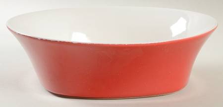Round and Square Red 10" Round Vegetable Bowl